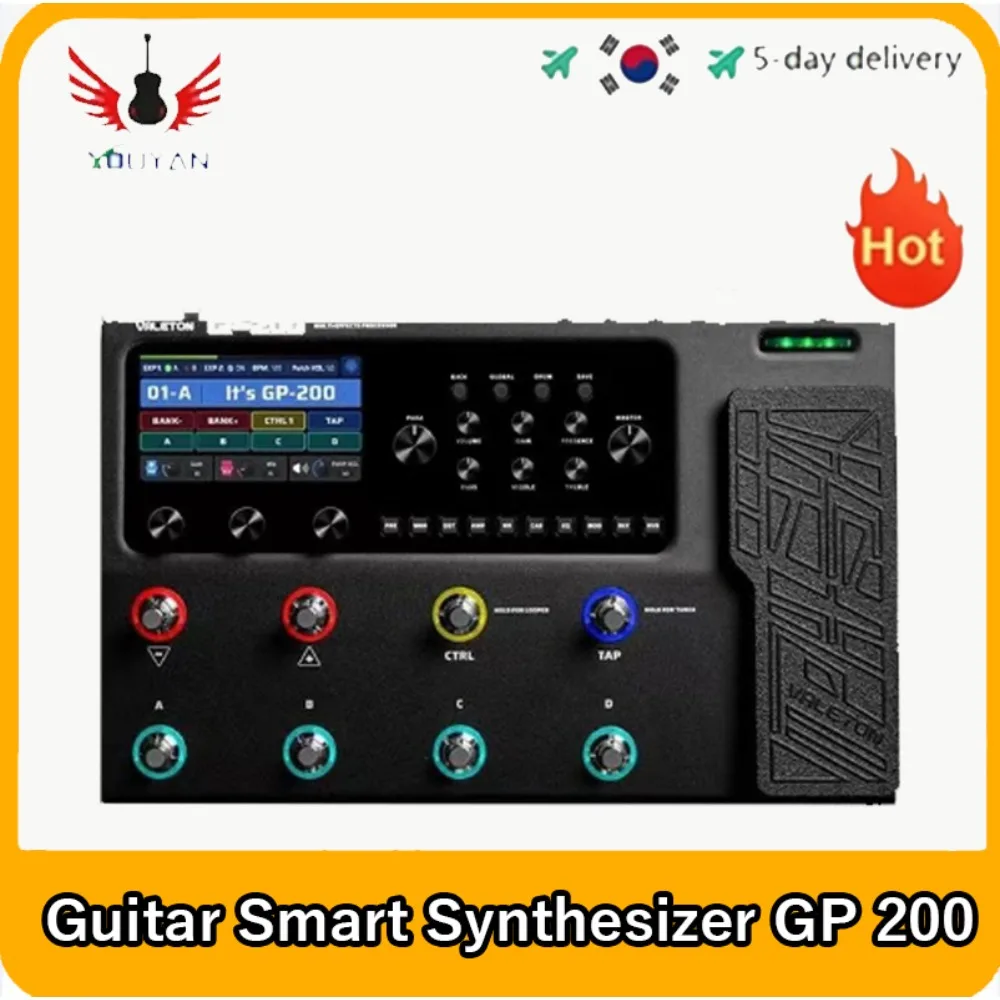 

Valeton Electric Guitar Smart Synthesizer LCD Display Screen Sound Card GP 200