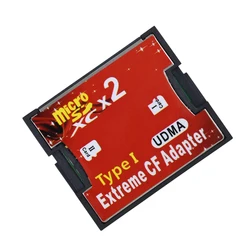 Dual Micro SD to Compact Flash Memory Card Converter