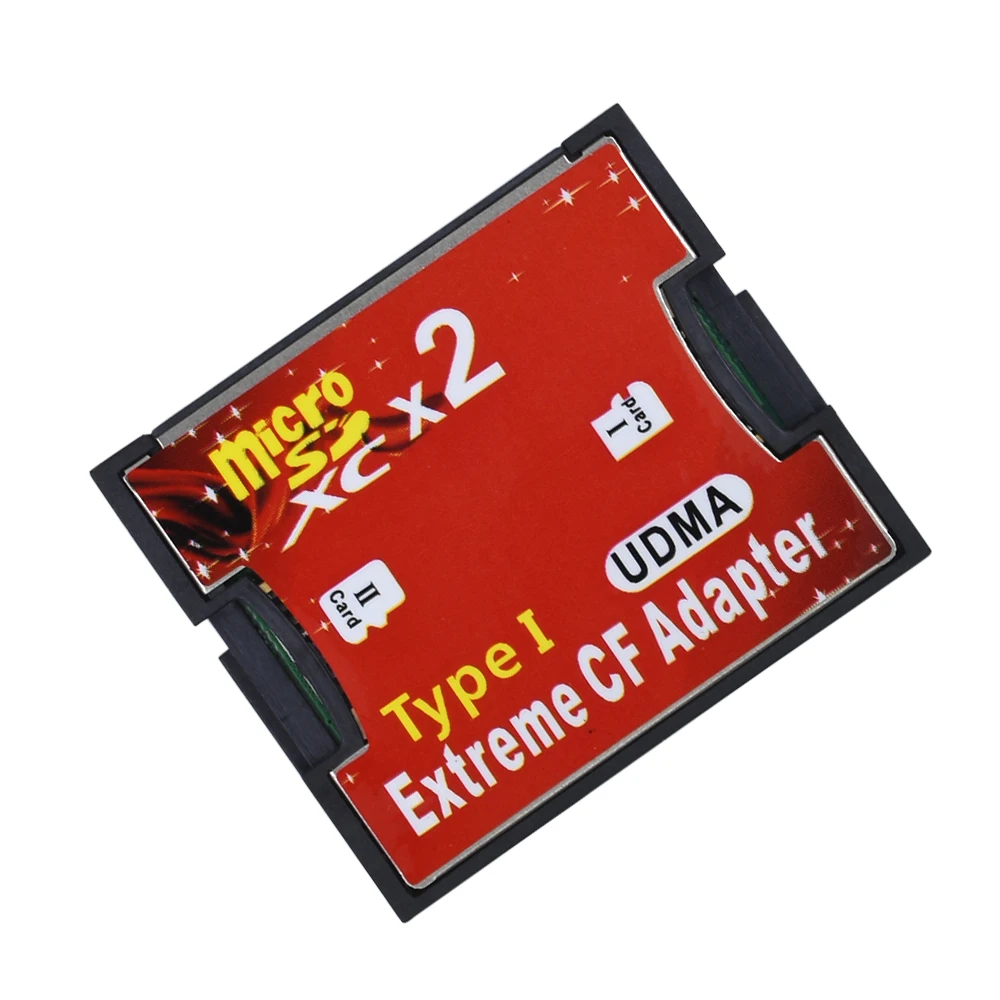 Dual Micro SD TF To CF Adapter Memory Card Reader SDHC SDXC Type I To