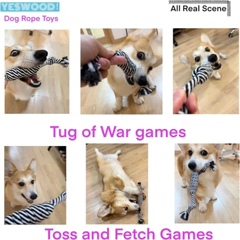 Puppy Rope Toys for Small Dogs, Rope Candy Toys, Puppy Dental Cleaning Chew Toys Knots Dog Rope Toy for Aggressive Chewers Smart 6