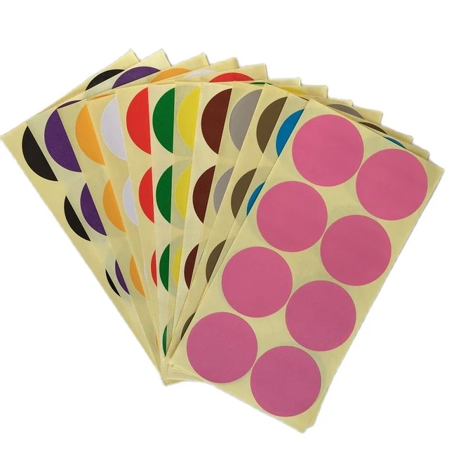 Solid Colored Dot Labels & Stickers