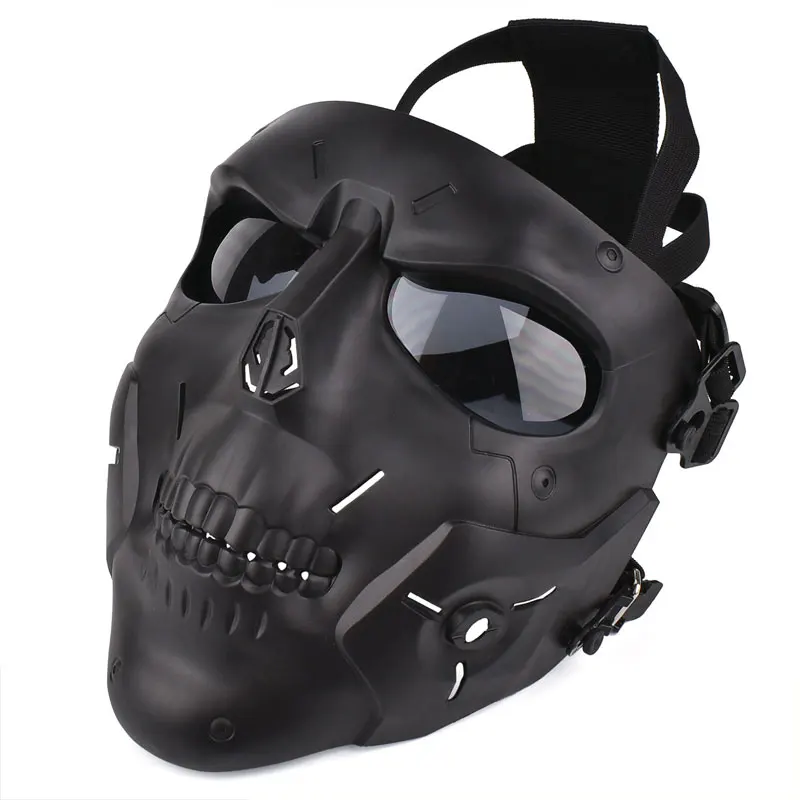 

Skull Riding Mask Tactical Airsoft Paintball Protective Mask Full Face Halloween Cosplay War Game Decoration QG244S