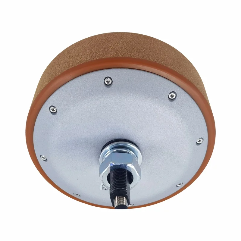 ROHS LVDS IP54 8인치 48V 800W 20N.m 150RPM 300kg 하중 BLDC 1024선 엔코더 휠 허브 모터 (PU 타이어 포함) AGV 로봇용