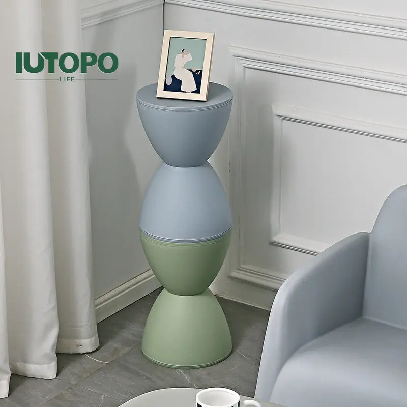 Severská nábytek předsíň ottoman žití pokoj pouf káva stůl  kreativní nízko stolice zahuštěný plastový strana stůl kolo stolice
