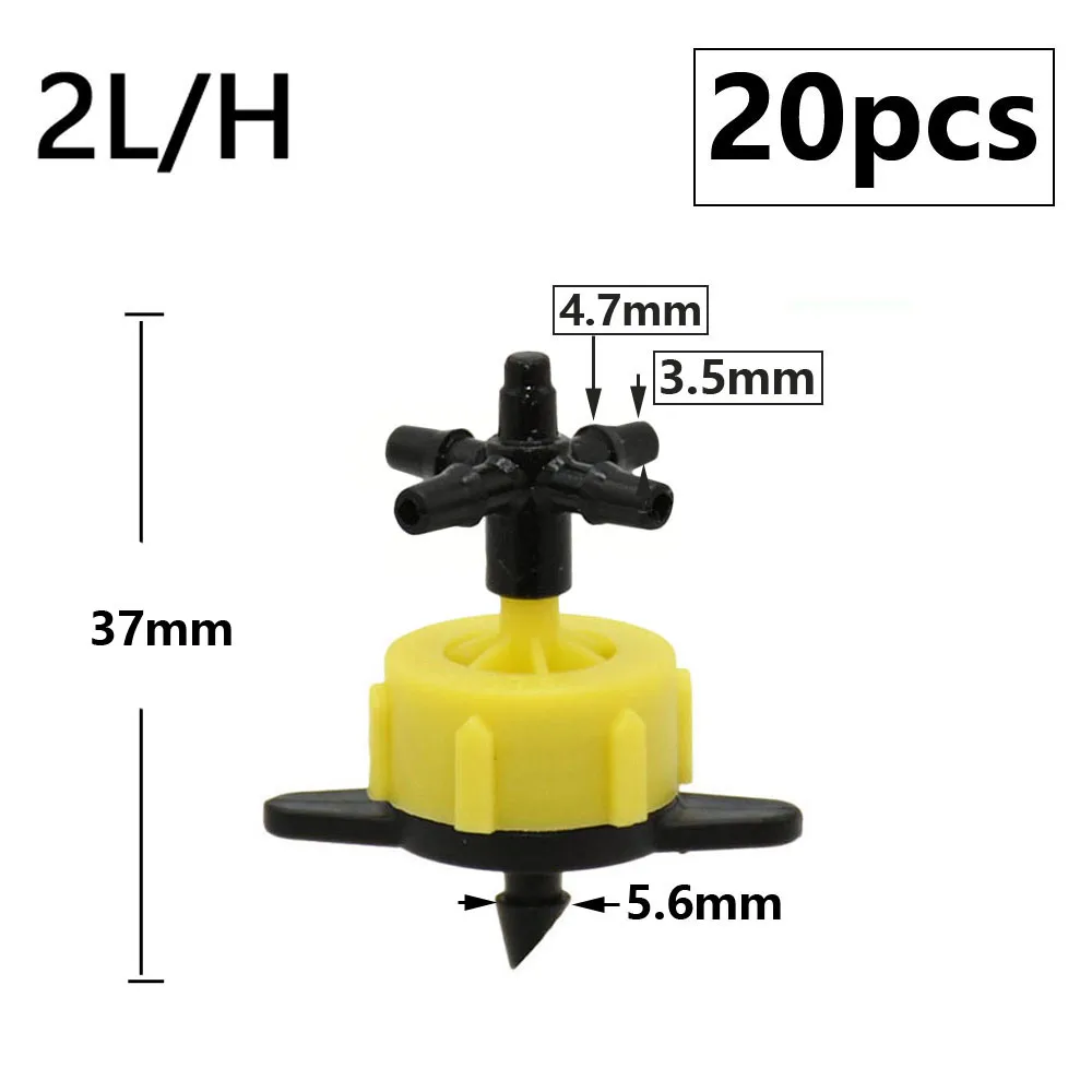 2L 4L 8L Dripper Micro Irrigation 2/4-way Arrow Dropper Connector Cross Water Splitter Emitter Drip Arrow Drip Irrigation System 5