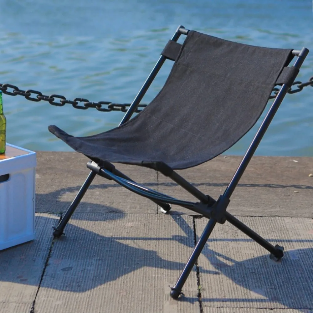 

Tryhomy Outdoor Folding Chair Portable Camping Moon Chair With Backrest Fishing Chair Beach Lounger Stool Picnic Chair