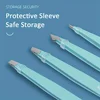 4-Piece Precision Stainless Steel Tweezers for Precise Eyebrow and Facial Hair Shaping - Facial Tweezers Set with Storage Bag 2