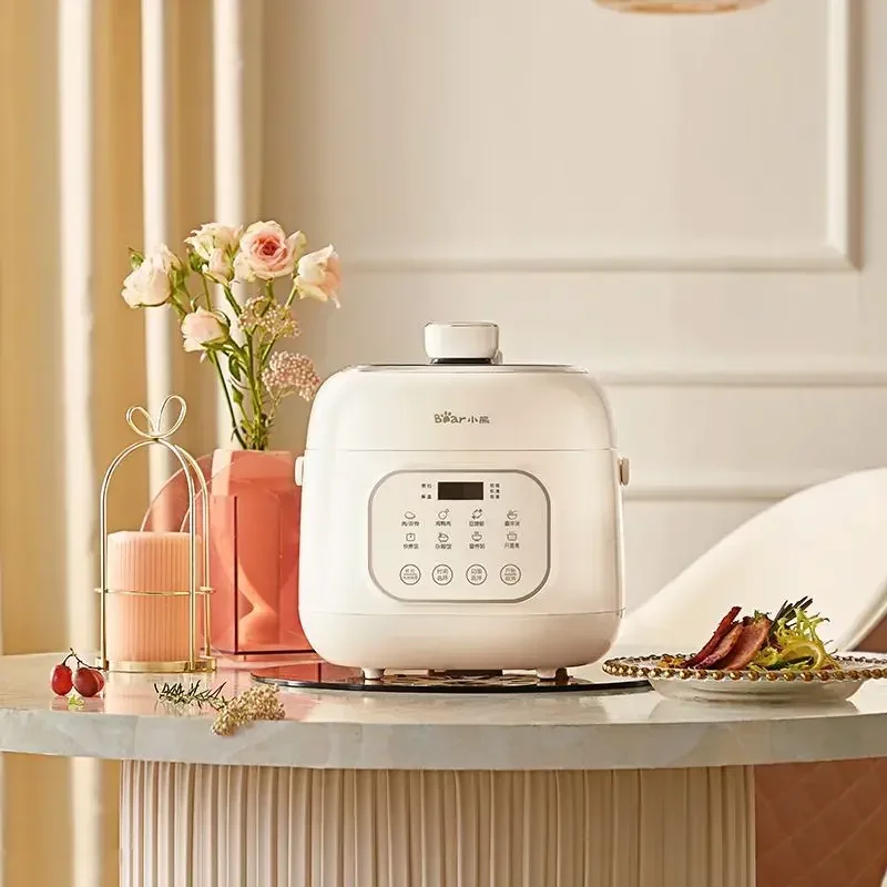 Bear 220V Electric Pressure Cooker Domestic 2L Pressure Cooker Multi-function Rice Mini Kitchen Appliance Braised Meat