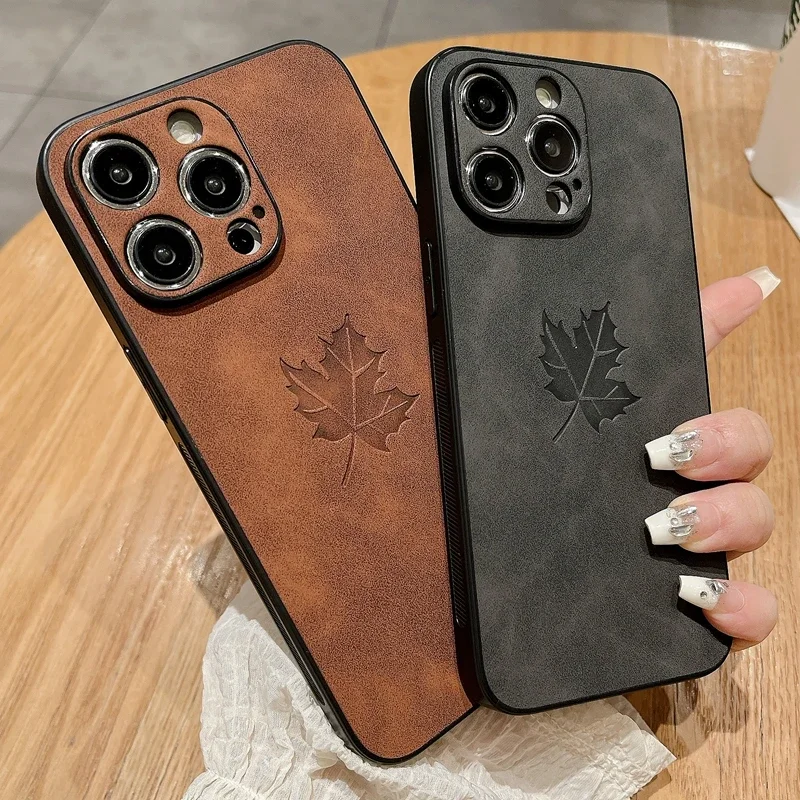 Elegant Cortex Leaf Matte Phone Case - Luxury Bumper Back Cover