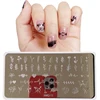 XMQ Steel Nail Art Stamping Plates Template Snak Image Plate Leaves Flowers Design Nail Printing Tools 6*12cm 1