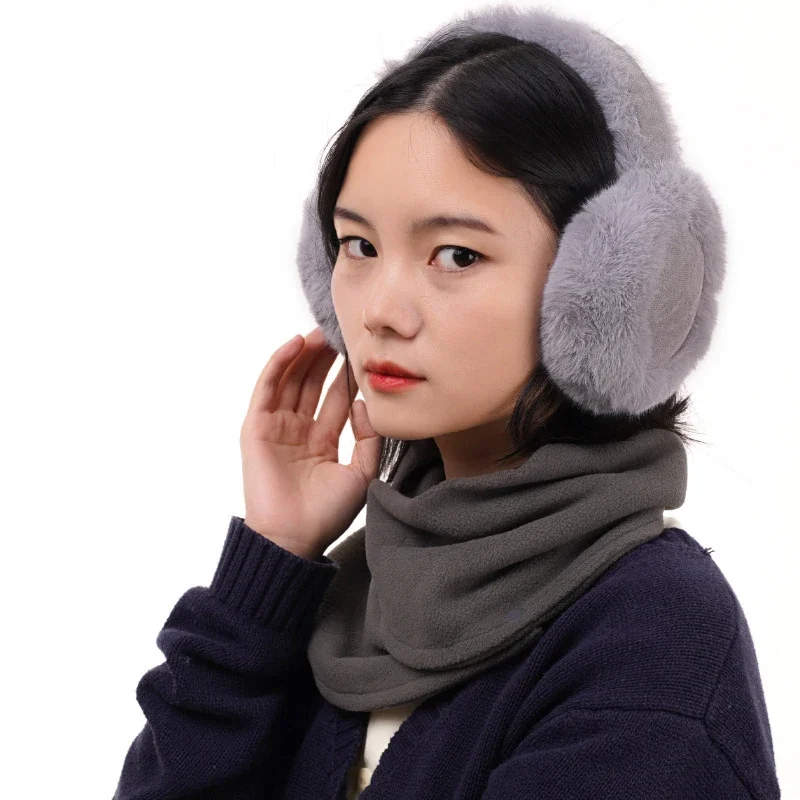 

Winter Men Women Warm Fur Plush Ear Muffs Fashion Casual Collapsible Outdoor Cycling Cold Ear Cover Soft Warm Student Ear Muffs
