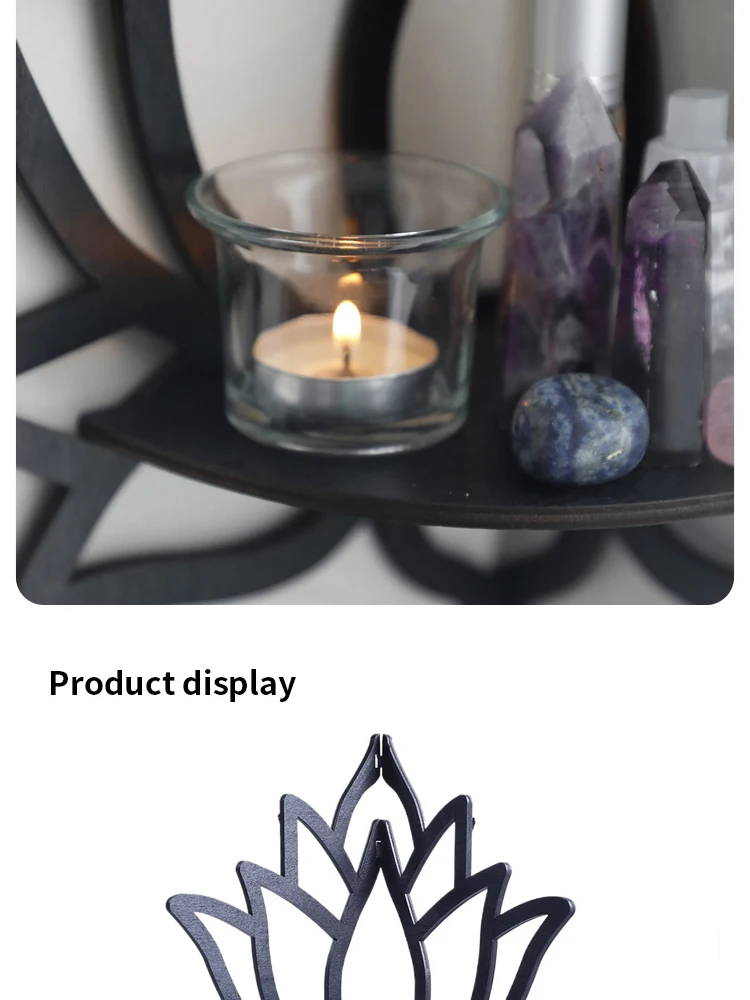Decorated corner shelf