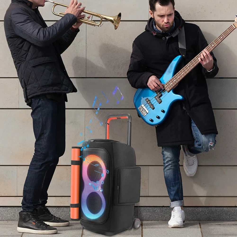 Portable Speaker Dust Case for JBL PARTYBOX 520/320/310/120/110 with Mic Pocket Double-Sided Speaker Storage Bag Waterproof