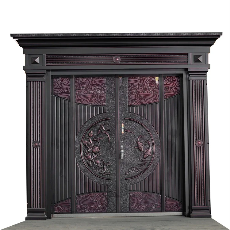 Customized Exterior Main Entrance Villa Main Door Villa Front Door Double Hybrid Villa Doors 5