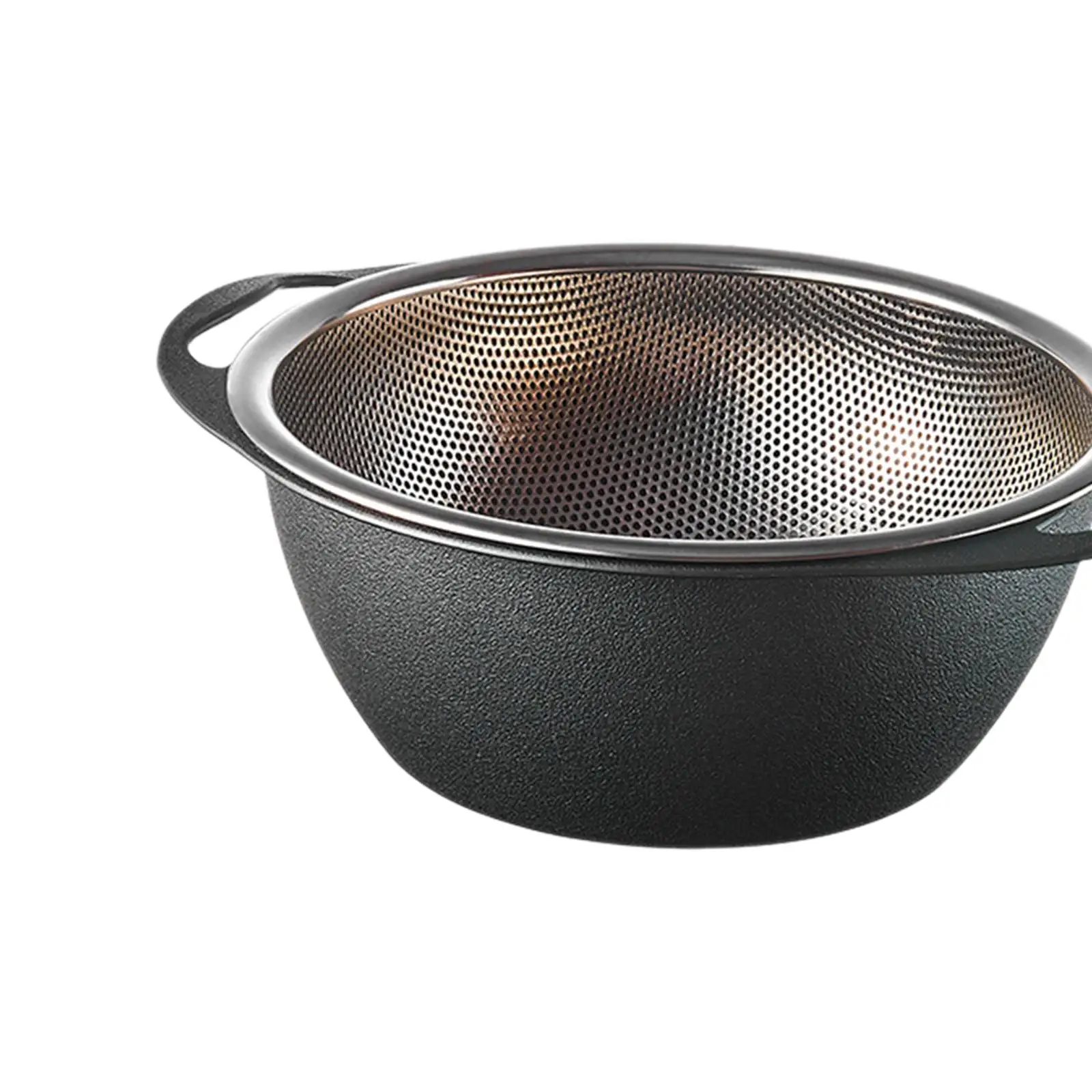 Stainless Steel Strainer Basket Portable Double Layer Rice Washing Sieve Container Washing Bowl Fine Mesh Basket for Wash Rice