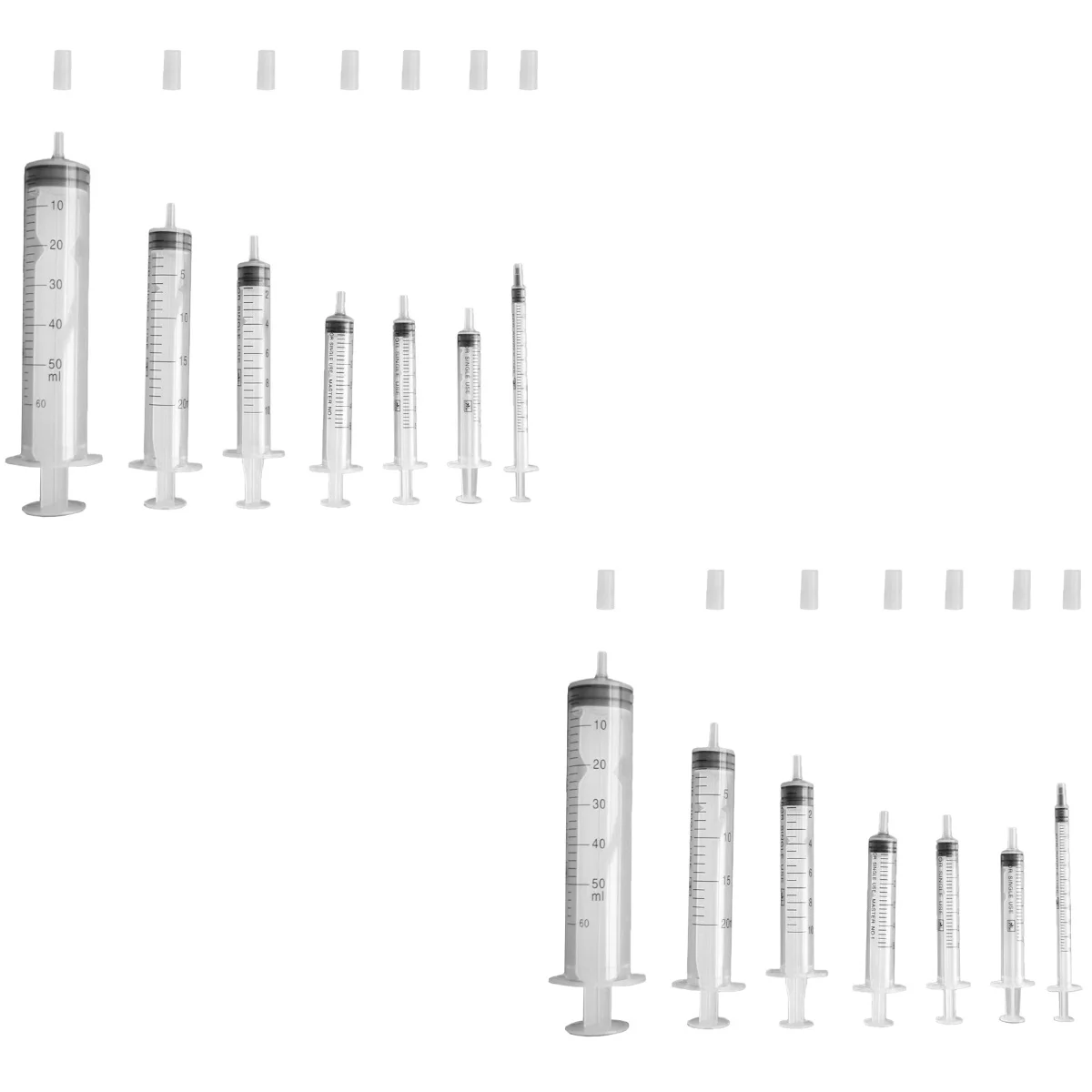 

2 Sets Perfume Divider Syringe Pump Type Capacity for Travel Outdoor (White)