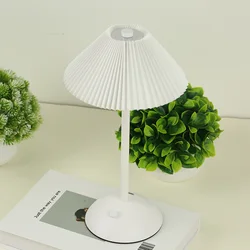 Vintage USB Rechargeable LED Table Lamp - Creative Decorative Bedside & Study Night Light (White A)