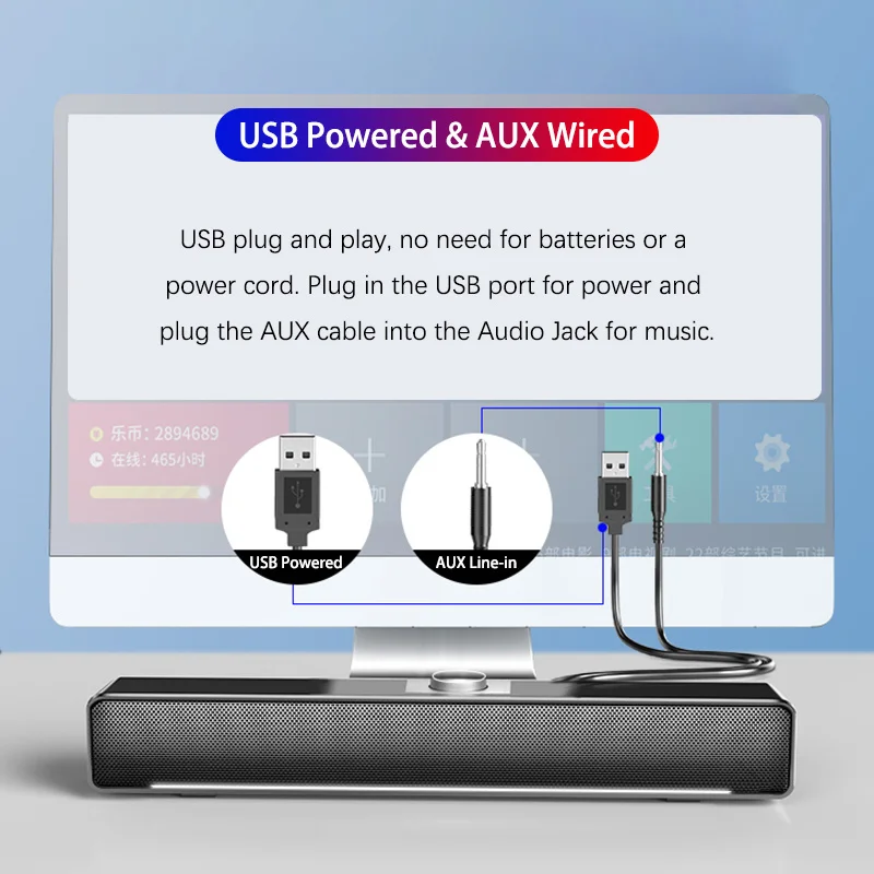 2023 LED TV 사운드바, AUX 유선 무선 블루투스 스피커, 홈시어터 시스템, TV PC 컴퓨터 스피커용 서라운드 사운드바, 신제품