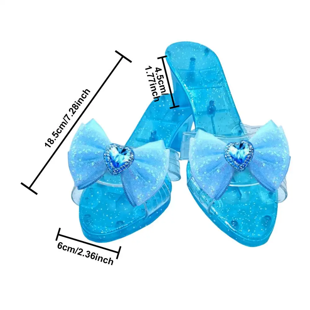 נעלי קריסטל נסיכה לקוספליי עם עקבים גבוהים למשחקי בית מדמה לבמה, מסיבת מסכות ואירועים מיוחדים