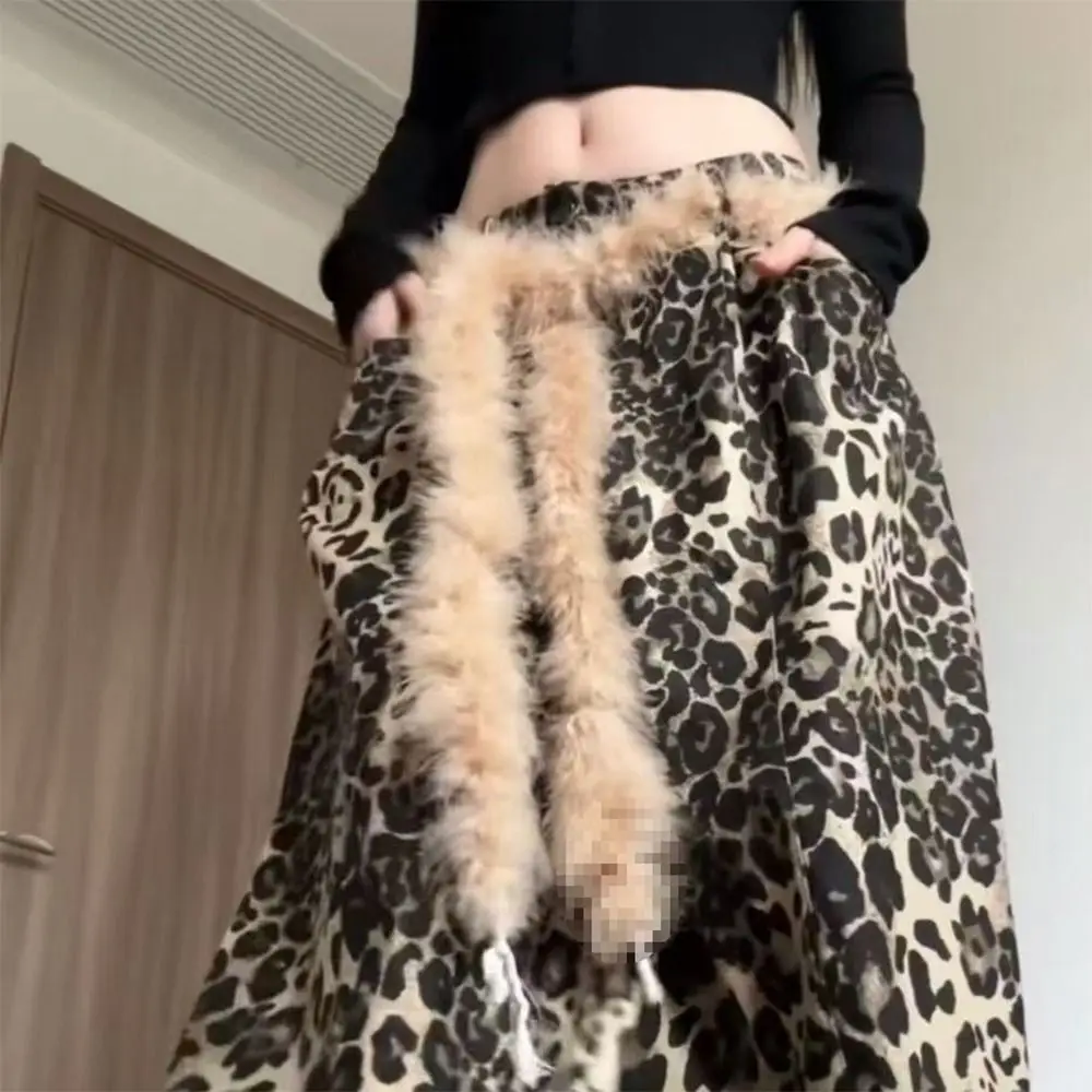 Soft Plush Punk Fur Belt for Street Dance Accessory