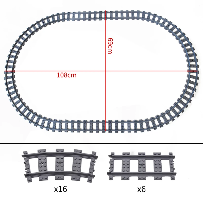 City Trains Flexible Switch Railway Tracks Rails Crossing Forked Straight Curved Building Block Bricks Toys Compatible with 7996 wood blocks for crafts Blocks