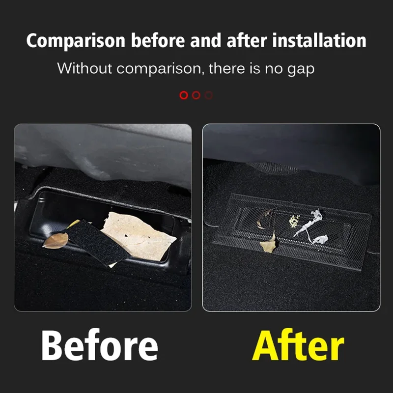 Air Outlet Cover For Tesla Model 3 Y Air Vent Anti-blocking Dust Cover Under Seat Conditioning Outlet Filter Net 2Pcs air vents cover