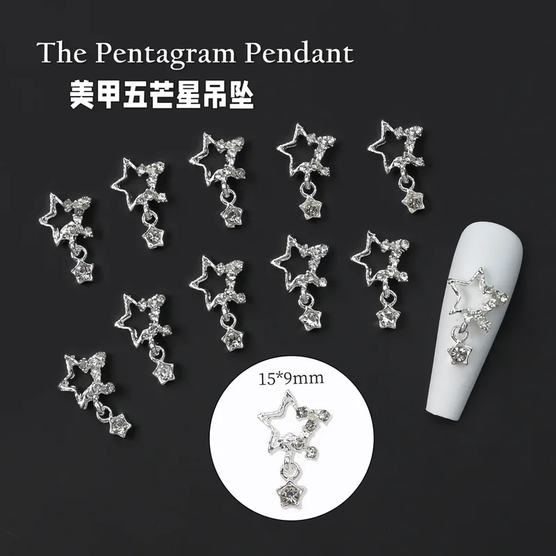 

Cartoon Nail Art Charms Kawaii Resin Butterfly Star Heart Flower Nail Art Decorations DIY Manicure Accessories 3D Stars Jewelrys