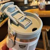 30oz Stainless Steel Straw Insulated Ice Cup Large Capacity Vacuum Flask Car Thermal Mug Tumbler Portable Insulated Coffee Cup 2