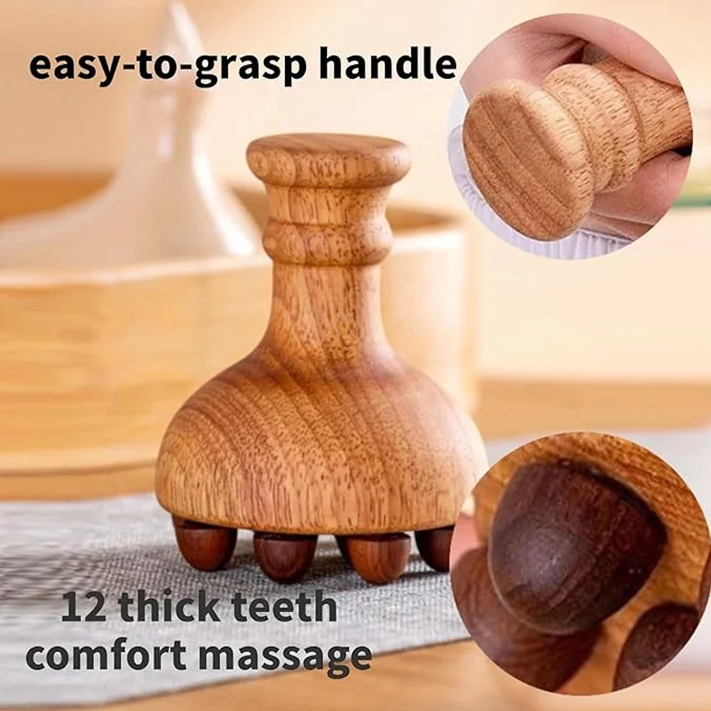 Wood Therapy Fascia Release Massage Tools Trigger Point Lymphatic Drainage Cellulite Massage Brush Gua Sha Body Sculpting Tool
