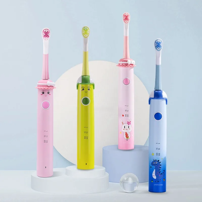 어린이용 소닉 전자 칫솔(2개의 브러시 헤드 포함) 3개의 치아 구강 모드 800Mah 배터리 자기 Ievitation 모터