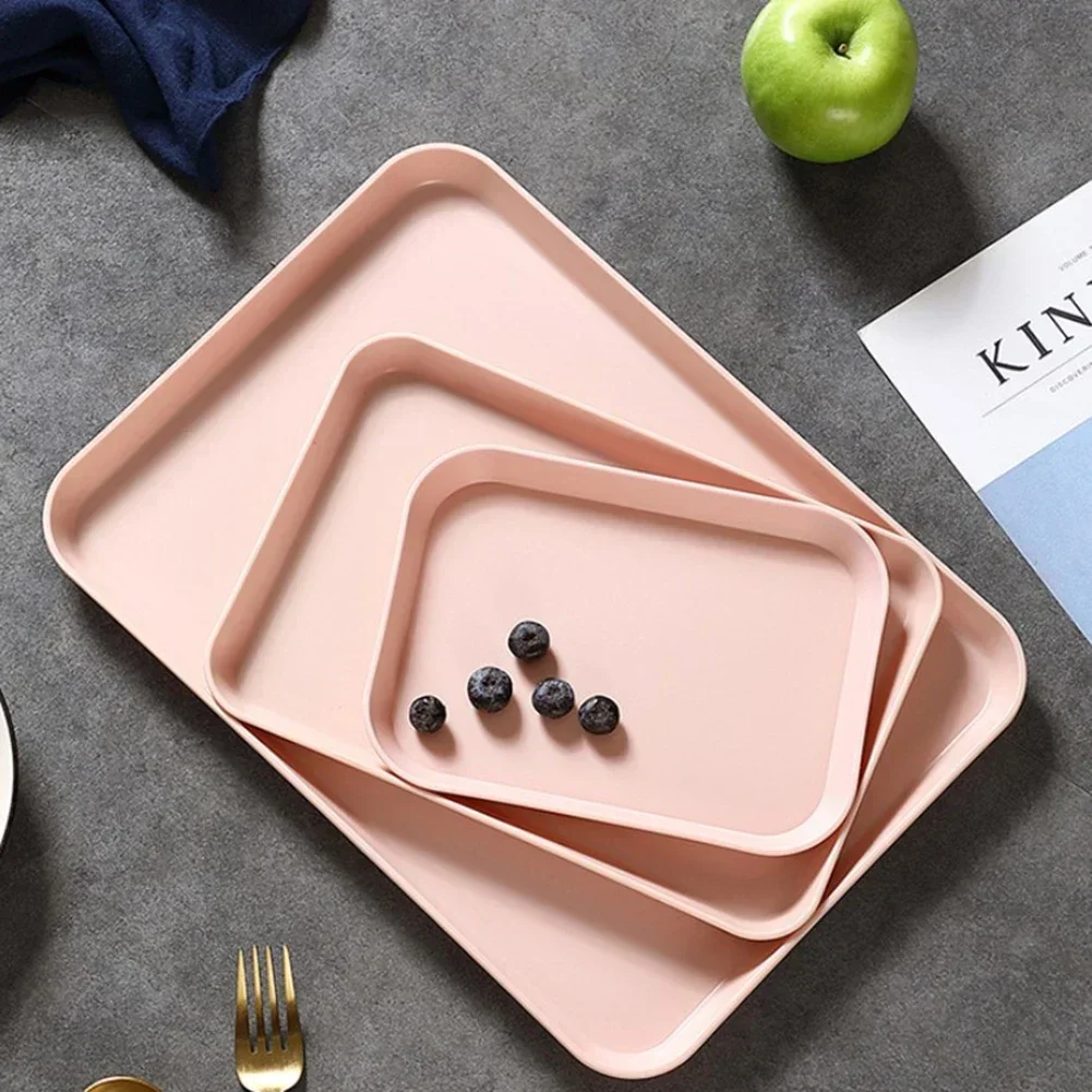 1Pc Rectangular Serving Tray Anti Slip Scratch Resistant Smooth Tray Plate Food Plate For Kitchen Home Decoration Accessories 2
