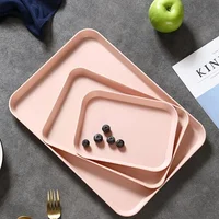 1Pc Rectangular Serving Tray Anti Slip Scratch Resistant Smooth Tray Plate Food Plate For Kitchen Home Decoration Accessories 2