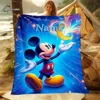 1PC Custom Name Disney Mickey Minnie Mouse Printed Blanket, All-Season Multi-Use for Nap, Camping,Travel, Sofa Machine Washable 4