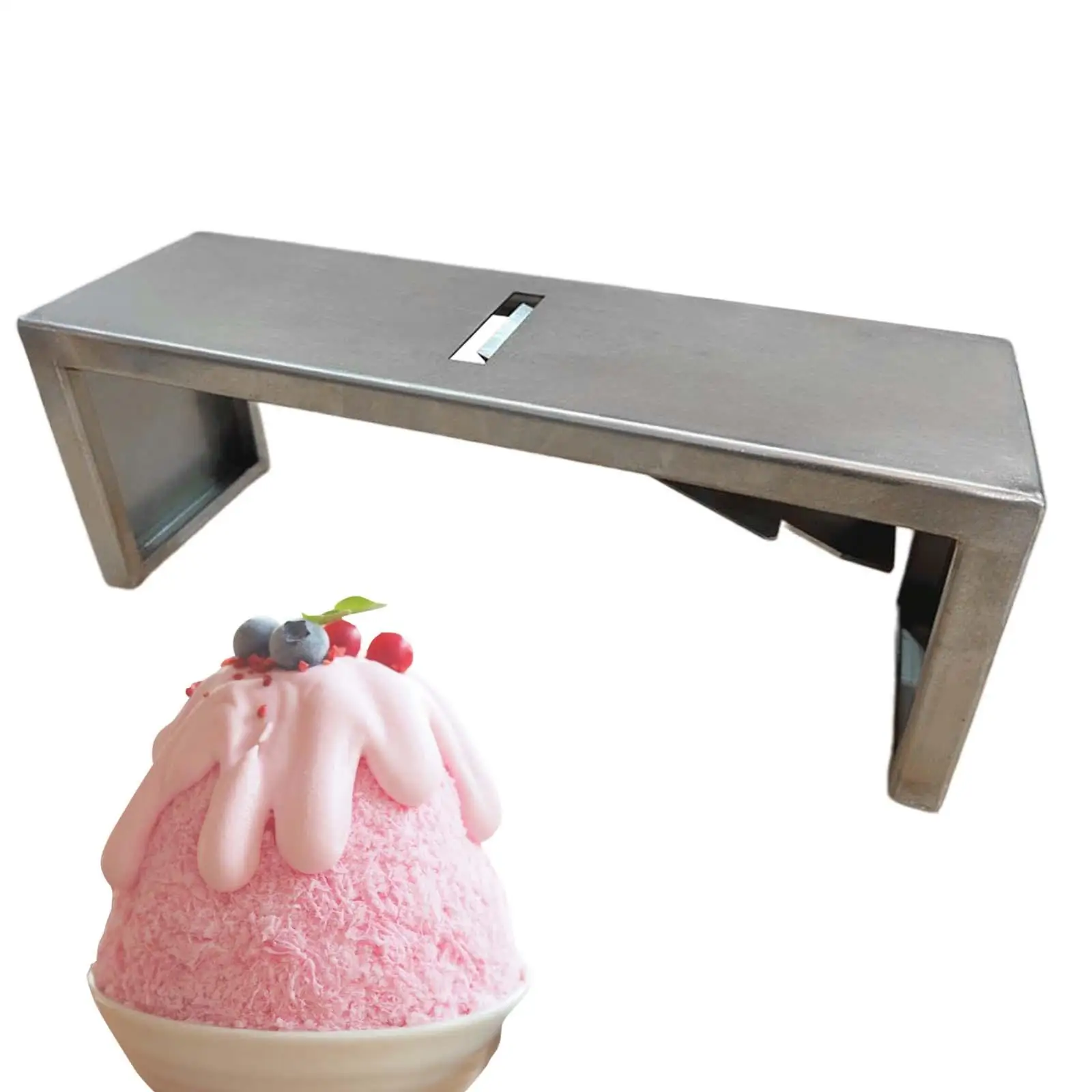 Manual Ice Crusher Ice Shaved Stainless Steel Shaved Traditional Flat