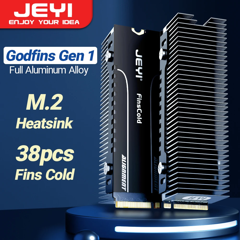 Jeyi M.2 Ssd Dissipador de Calor Heavy Duty Convectiva Dissipador de Calor de Alumínio Nvme Ngff Cooler Dissipadores de Calor Passivo com Barbatanas-godfins Gen 1