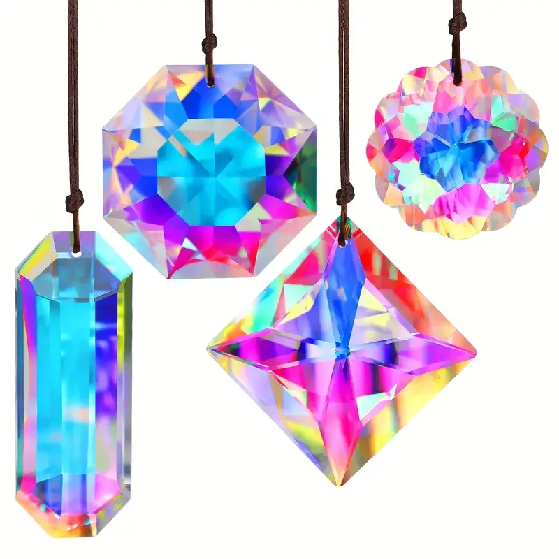 Crystal Sun Catcher Prism Rainbow Machine Family Window Chandelier Lamp Prism Indoor and Outdoor Decoration 1pc sun catcher sun catchers window ornament