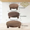 3pcs Wooden Display Riser For Display, Round Display Stand, Wood Riser Pedestal Stand For Home Decor And Organizer, Mother's Day 2