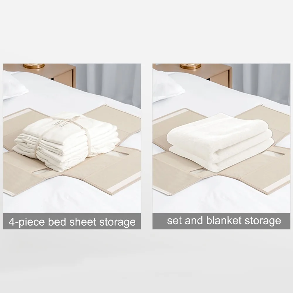 Description Picture 4 of itemBed Sheet Set Storage Box Fabric Visible Window Zipper Folding Blanket Finishing Box Wardrobe Bedding Storage Closet Organizer