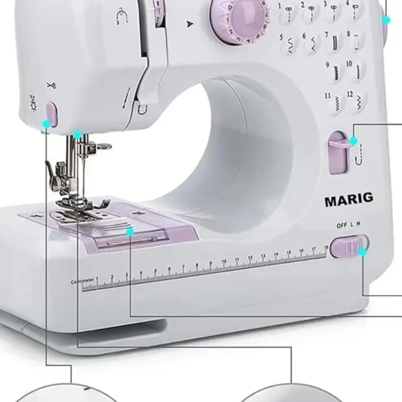 2025 New8- Electric Sewing Machine Pro With 12 Stitches Patterns,  Multifunctional Home Sewing Machine Parents sewing 2