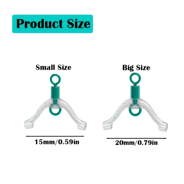 30pcs Fishing PVC Anti-Tangle 8-Shaped Swivel Connectors, Fishing Line Splitter for Secure Rigging 2