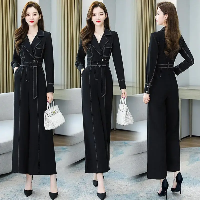 super-quality-women's-blazer-jumpsuits-spring-female-wide-legs-long-rompers-elegant-ladies-sashes-playsuits-with-pockets