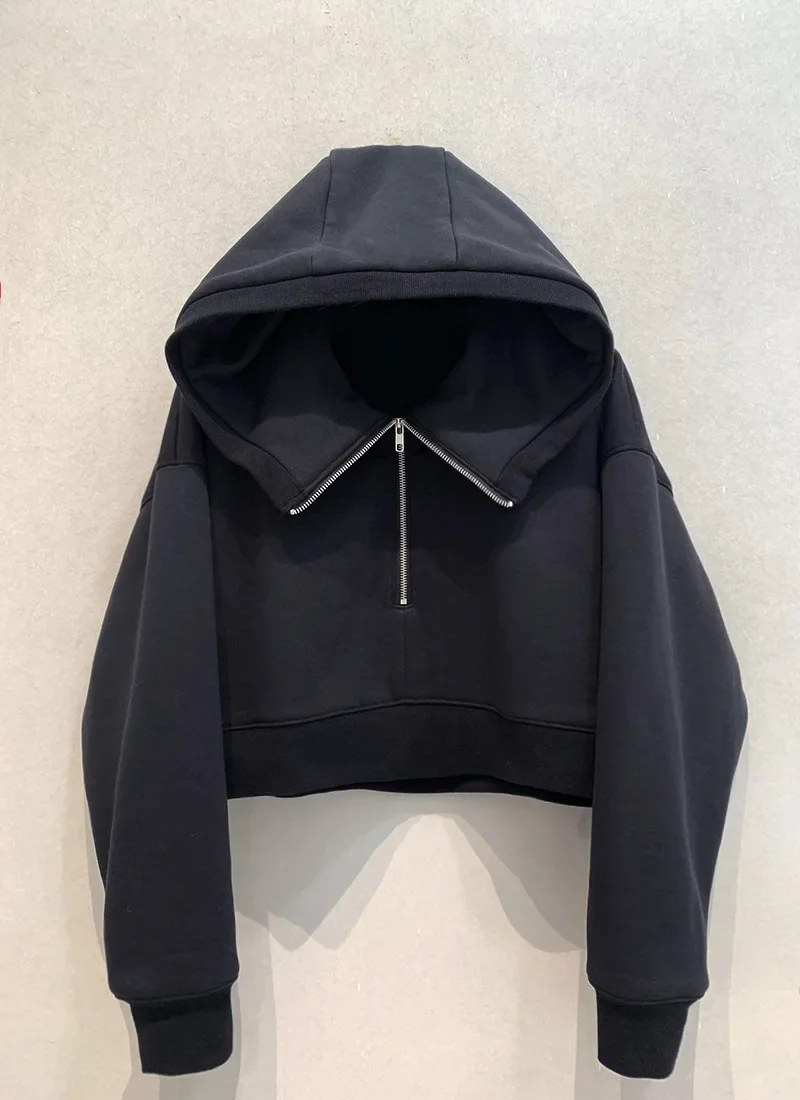 2024 New Fashion Autumn and Winter Retro Casual Hooded Thick Velvet Sweatshirt Loose Soft Comfortable Warm Jacket for Women