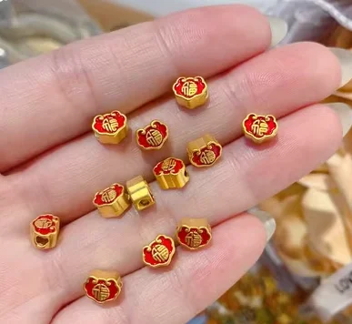 999 Real Gold Pixiu 24k Pure Gold Charms For Bracelets Gold Jewelry Parts  Fine Gold Jewelry - Beads - AliExpress