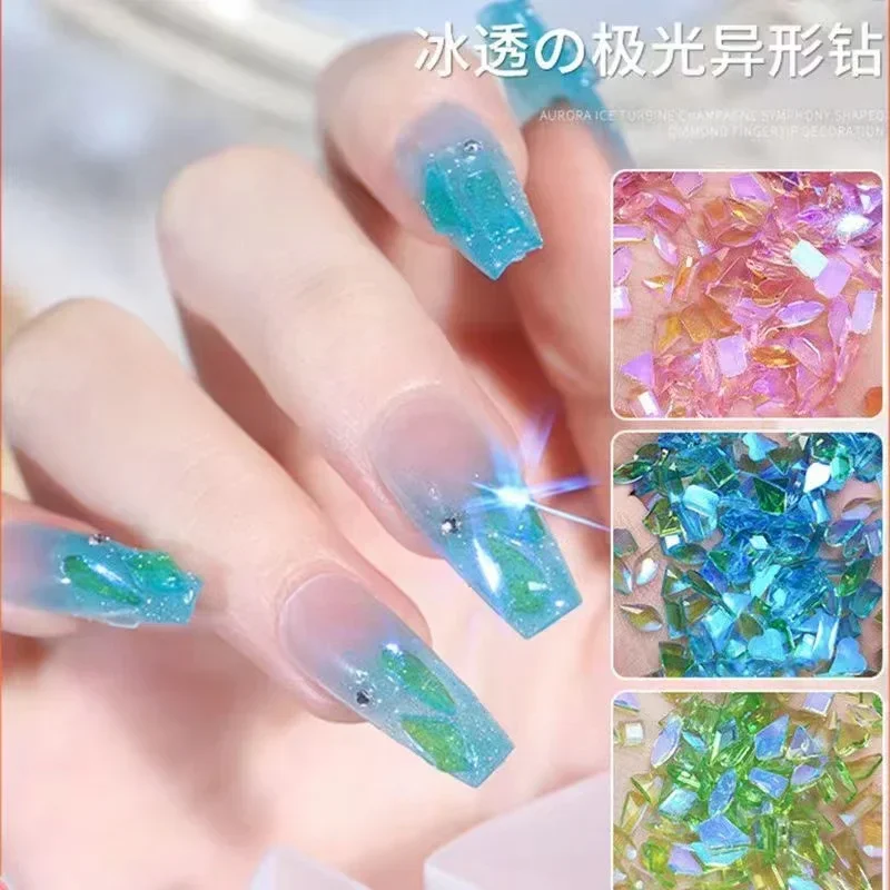 100 Stück Mix-förmige Flatback Strass Kristall AB Charm Luxus Nail Art Edelsteine für 3D Dekorationen Glitzer Maniküre Nagel Edelsteine DIY – Detail 1