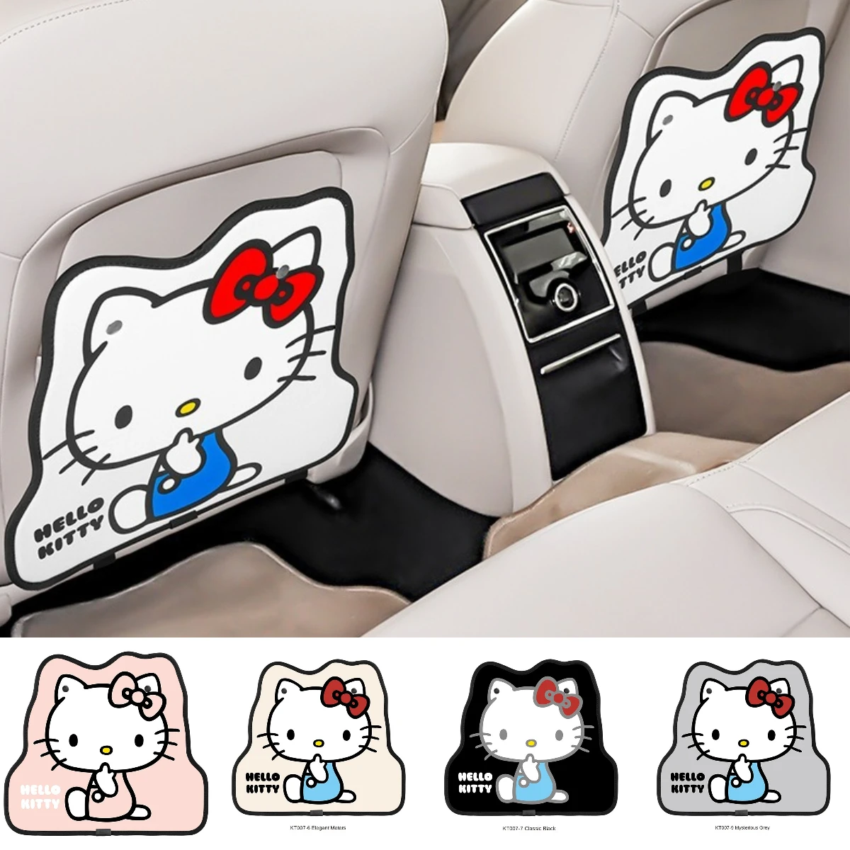 

Cute Sanrio Car Seat Back Anti-Kick Pad Storage Bag Rear Seat Storage Cartoon Hello Kitty Storage Hanging Bag Car Accessories