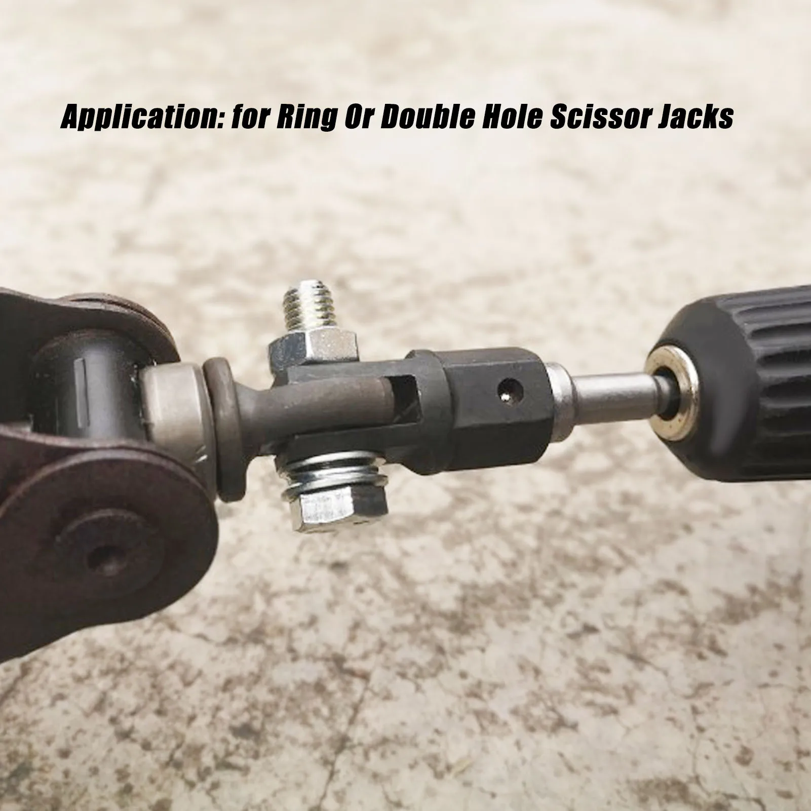 1/2inch Car Scissor Jack Adapter Scissor Jack Socket Drill Adapter for Or Double Hole Scissor Jacks Scissor Jack Adapter