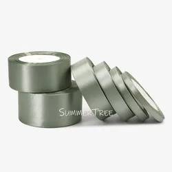 Elegant Satin Ribbon for Gift Wrapping and Craft Decoration - 25 Yards, Multiple Widths (Sage green)