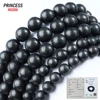 A++ Natural Matte Russian Shungite 6 8 10mm Loose Gemstone Beads for Jewelry Making Wholesale Crystal Beads DIY Accessories 1