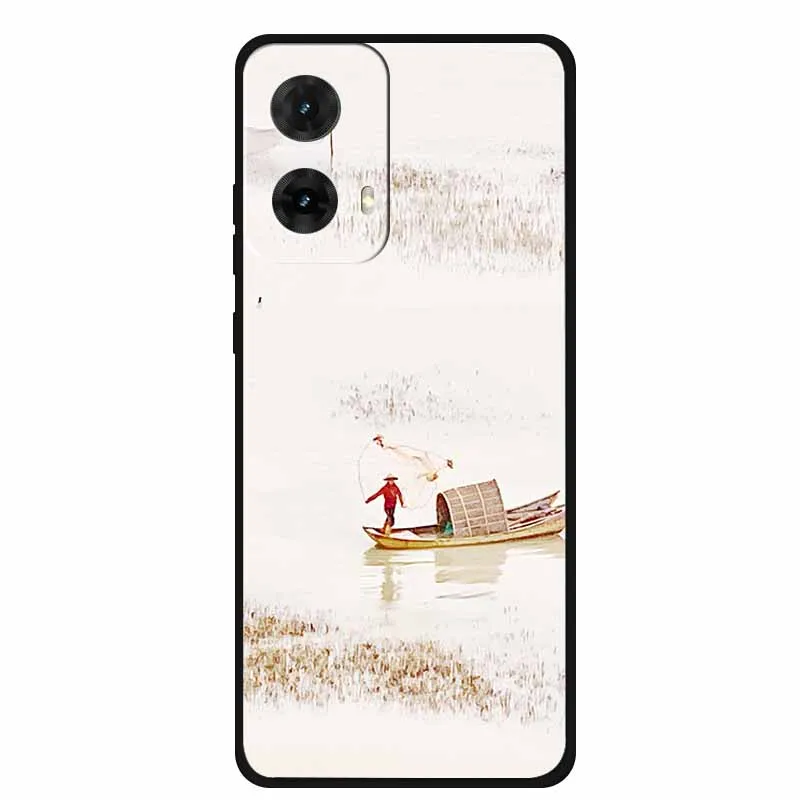 Colorful Painted Cat TPU Soft Silicone Phone Back Cover - Cute Design
