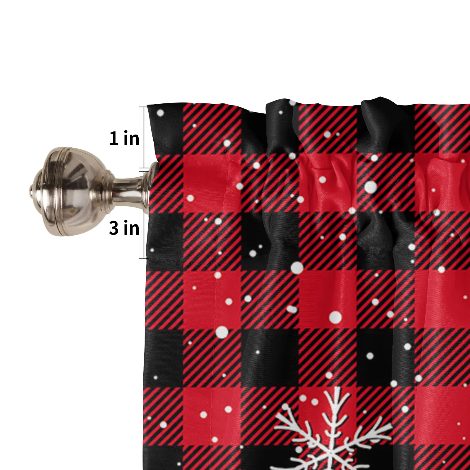 Valances for Windows Kitchen Living Room Small Window Valance Christmas Snowflakes All Hearts Come Home For  Christmas 1 Panel 4